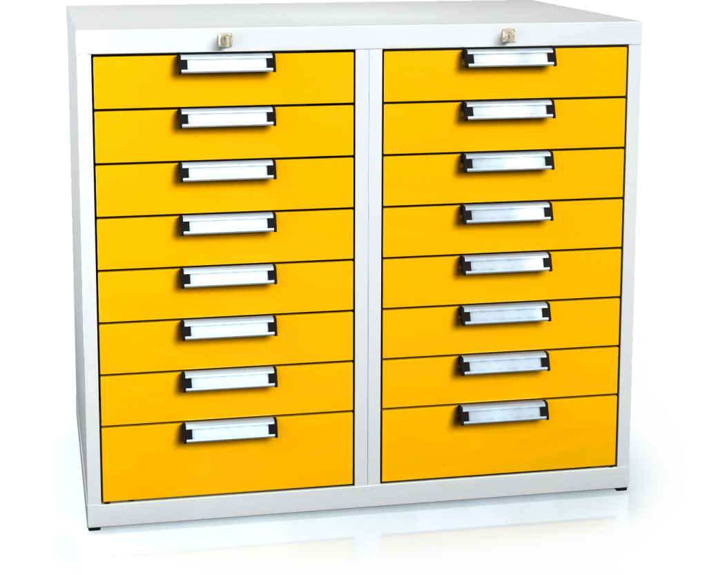 Unterbaublöcke UNI für Werkbänke 840 x 963 x 600 - 16x Schubladen